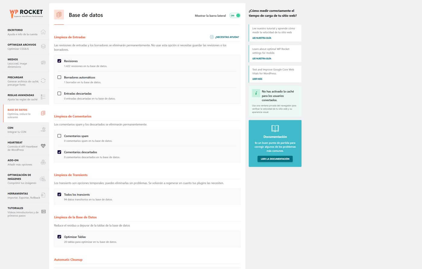 wp-rocket-base-de-datos